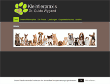 Tablet Screenshot of kleintierpraxis-wygand.de